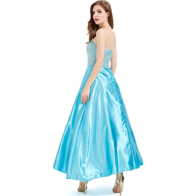loween Queen of Snows Princ Dr Robe Cosplay Elsa Long Skirt Women's Costume Traditional Hanfu Stage Performance Clot...
