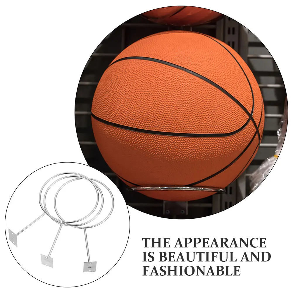 

5Pcs Wall Mounted Ball Holder Durable Iron Basketball Football Display Storage Rack for Home Garage Basketball Holder Wall Mount