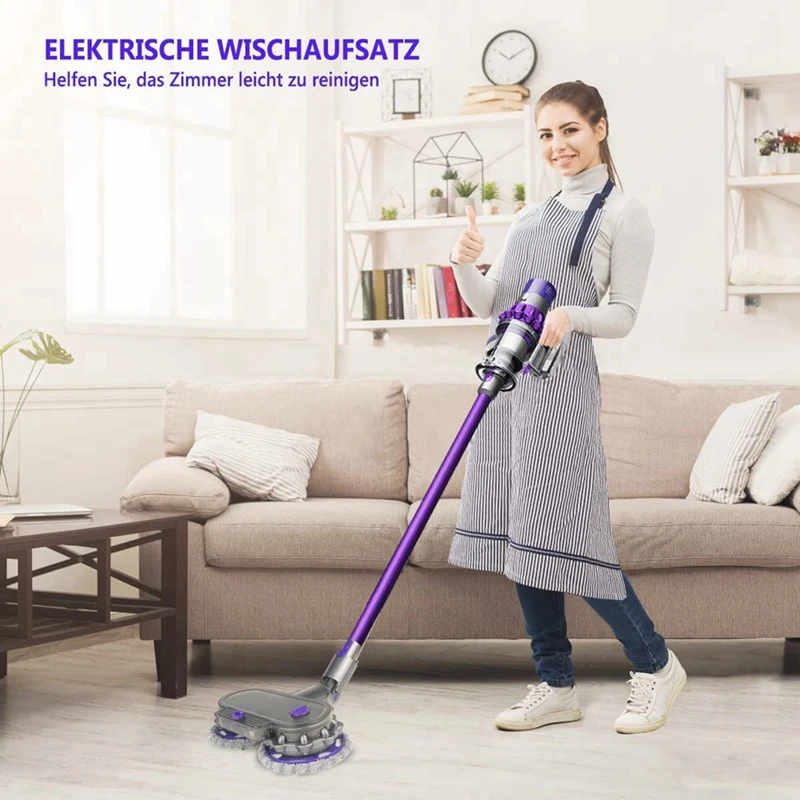 For Dyson V6 V7 V8 V11 V10 V15 Vacuum Cleaner Attachment Electric Floor Mop Head With Water Tank +Mops + Measuring Cup