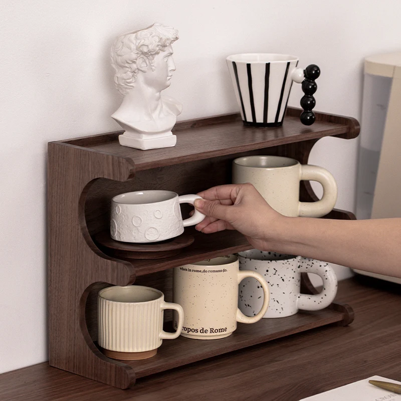 

Cup, Shelf, Tabletop, Black Walnut, Multi-layer, Display Cabinet