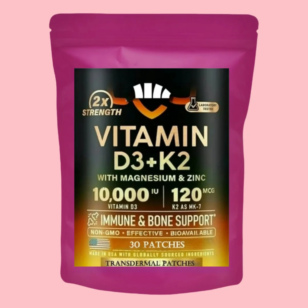 

30 пластырей с витамином D3 и витамином K2, транспарительные пластыри, естественная энергия, настроение, метаболизм, для здоровья костей и зубов