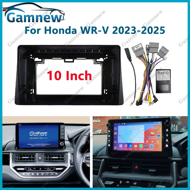 10 Inch Car Stereo Dash Radio Fascia Canbus Box Panel Frame Double Din For Honda WR-V 2023-2025 Android Kit