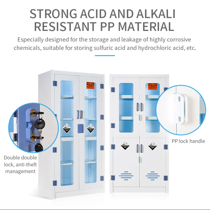 Medicine Reagent Storage Cabinet Laboratory Chemical Polypropylene Acid Storage Cabinets