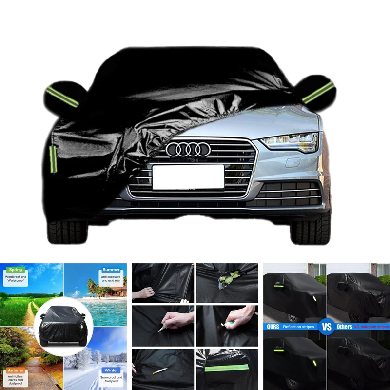 

For Audi A7 All-Weather Car Covers 6-in-1 Waterproof Dustproof UV Proof Snowproof Scratch Resistant Protection