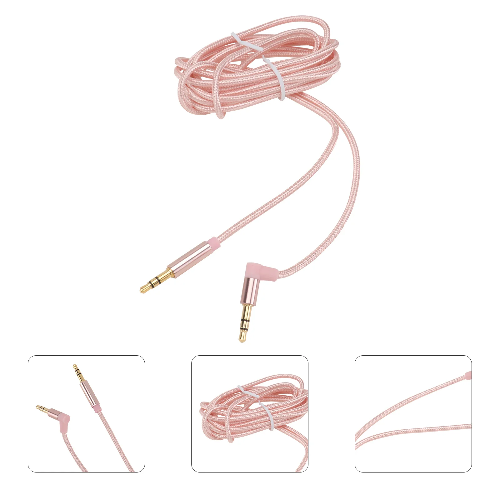 

1pc 3.5Mm Audio Cable For Speaker Headphone Aux Stereo Wire High-Quality Copper Tin-Plated Plug Flexible Anti-Tangle Durable