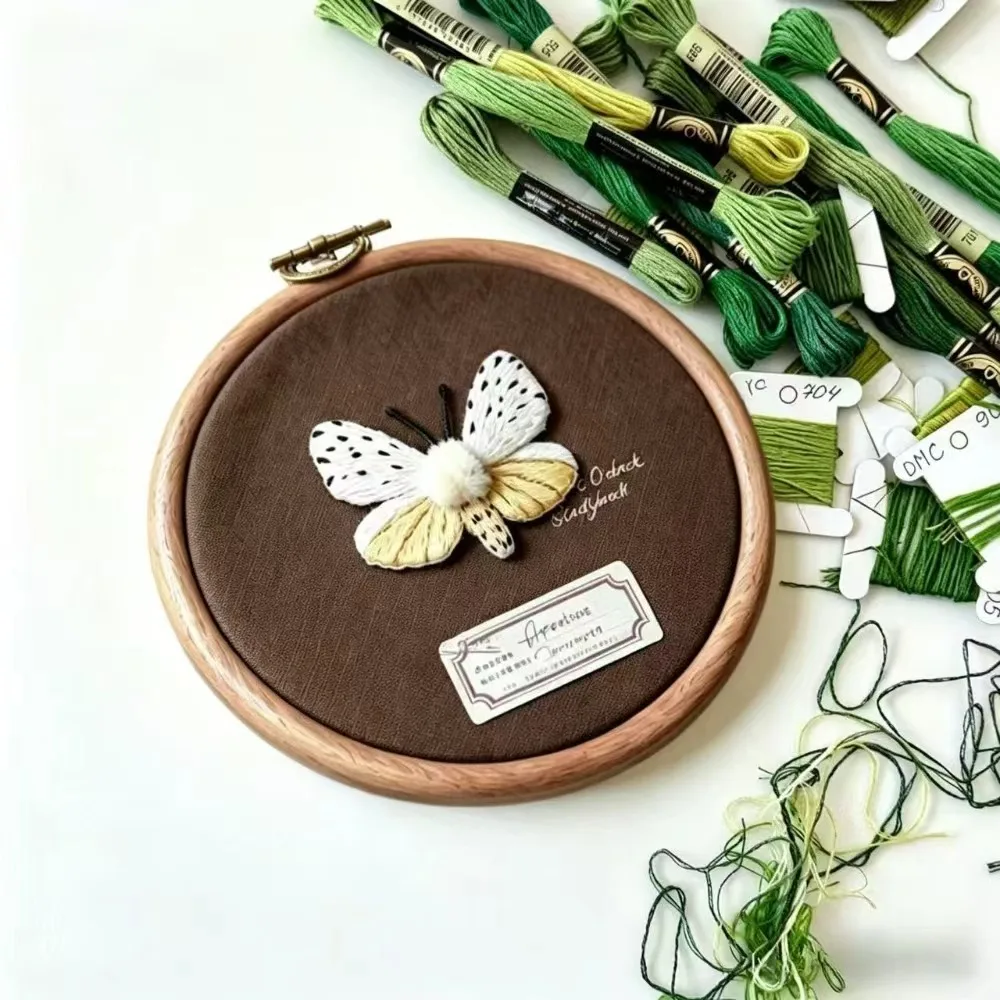 3D Butterfly DIY Embroidery Kit, Complete Materials Package + Video Tutorial - Easy to Understand and Suitable for Beginners, A