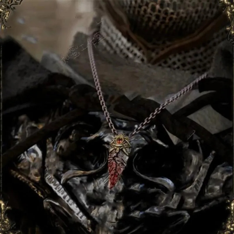 Pendant Beast Claw Talisman Necklace Gothic Anime Jewelry Pendant with Chain for Unisex Gamers
