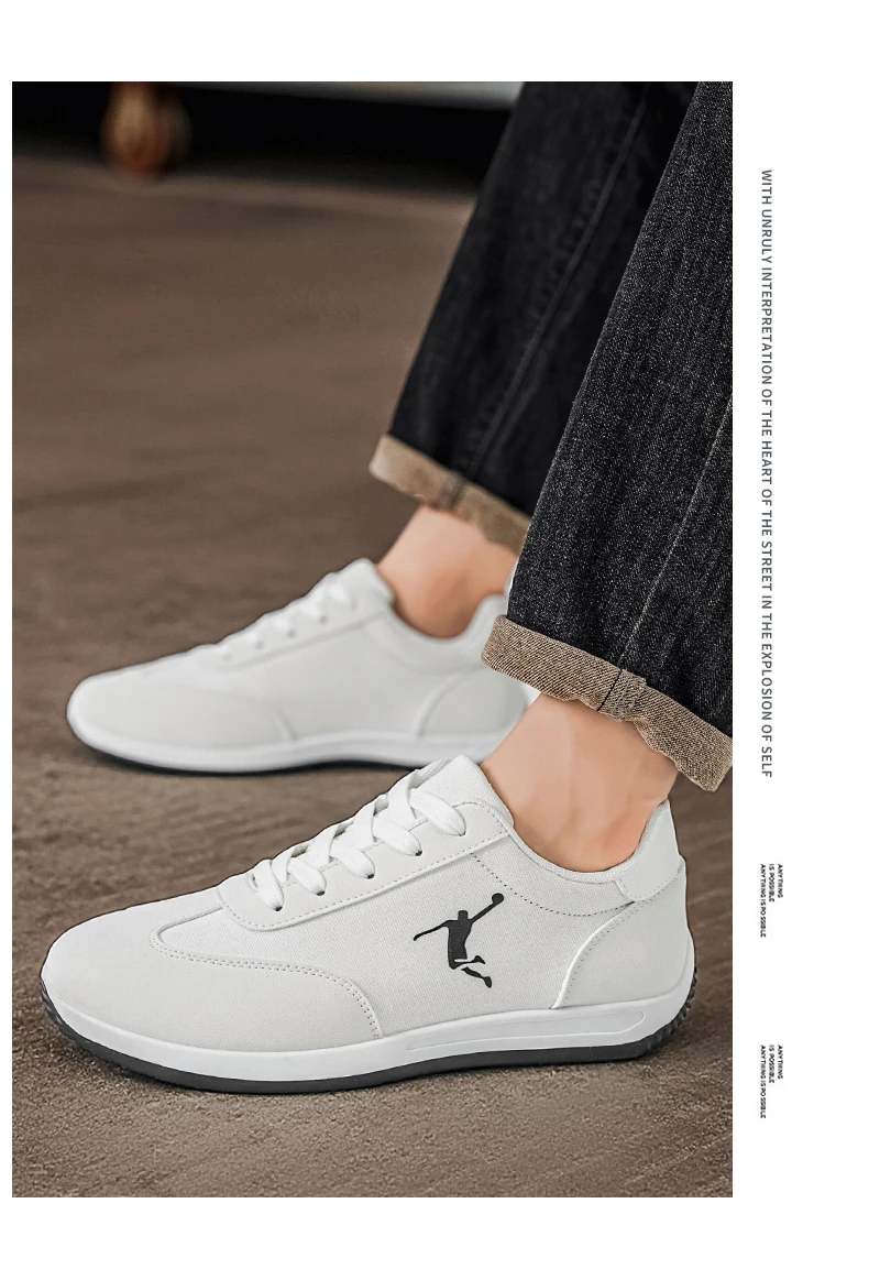 Herrenschuhe, trendige Frühlings- und Herbstschuhe, neue Modelle für den internationalen Markt, weiße, schwarze und rote Sneaker, atmungsaktive Herren-Freizeitschuhe mit weicher Sohle und niedrigem Schaft, vielseitig einsetzbar. – Detail 10
