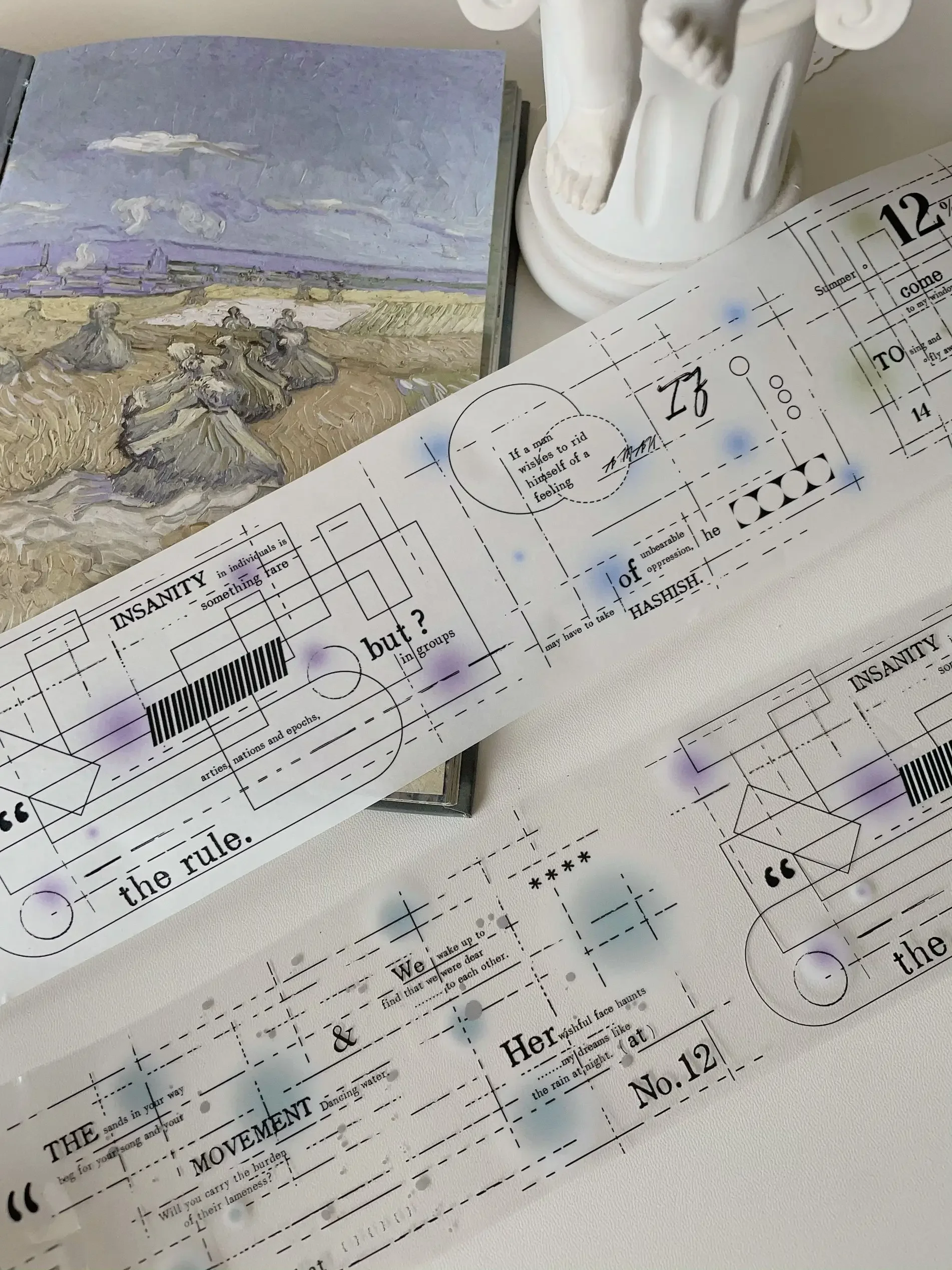 Vintage Journal Diary Base Pet Washi Tape Decorationpet Sticker