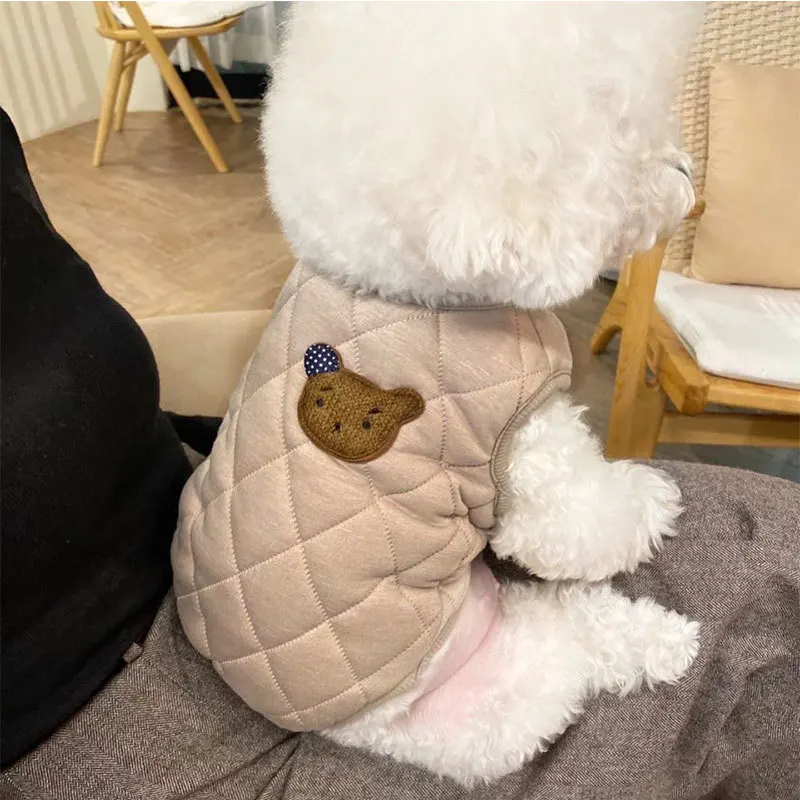 Luxury Dog Clothes Winter Pet Warm Vest Dog Cardigan Coat Dogs Clothing 2024 Chihuahua French Bulldog Thicken Cat Dog Overalls