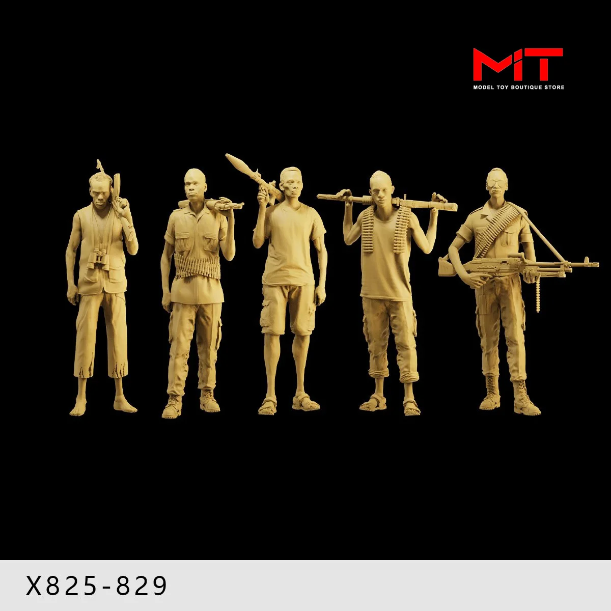 Miniatures Figurine 1/64 1/43 1/35 Black Militia Pirate Convoy 3D Print Diorama Model Creative Scene Prop Decoration For Cars