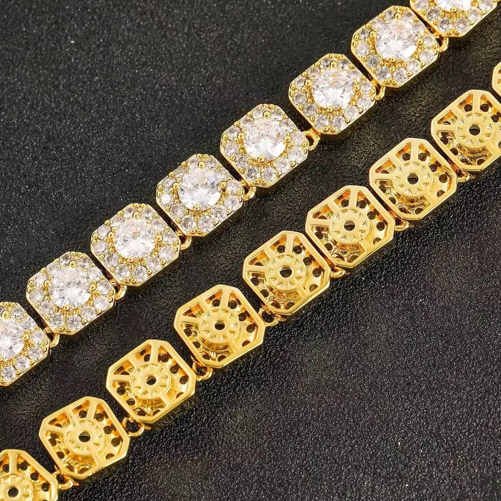 Fashion Hot Sale Cuban Link Chain Hip Hop Bracelet 925 Sterling Silver VVS Moissanite 6.5mm Cuban Necklace..