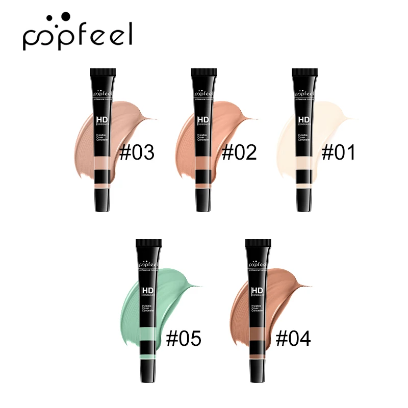 POPFEEL Hose Concealer, Blemishes, Acne Marks, Dark circles, Tattoos, Scars, Waterproof Liquid Foundation