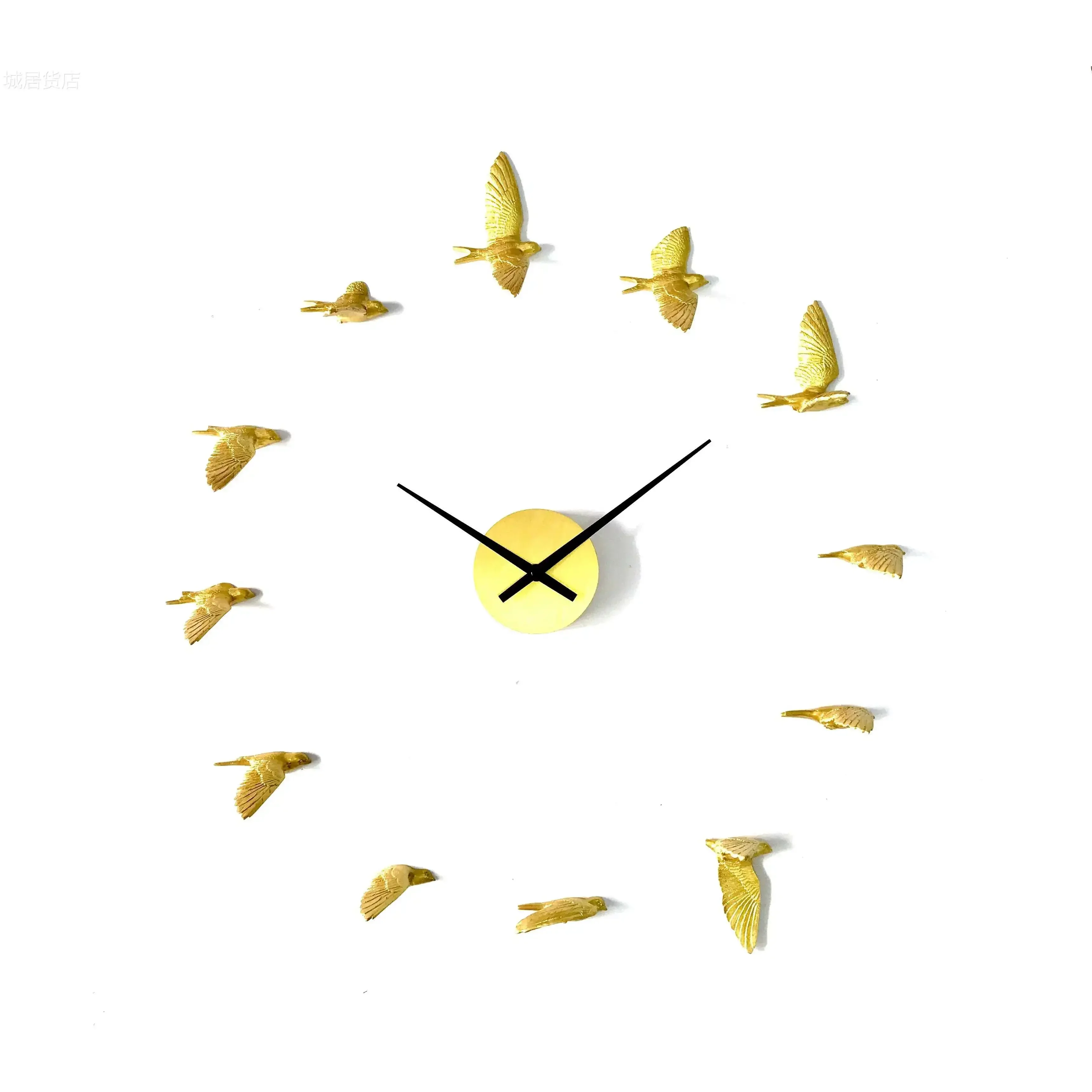 Swallow Flying Bird Light Luxury Wall  About Clock Create Fashion Simple Quiet Sound Home Furnishing Living Room Art Office