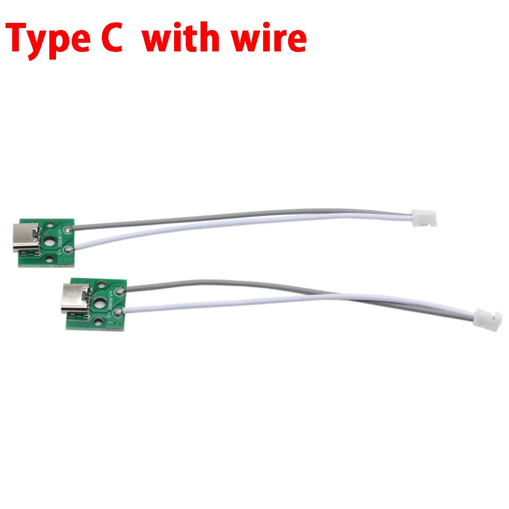 Adaptador MICRO USB a DIP de TYPE-C, conector hembra tipo B, convertidor PCB, placa de pruebas, placa de interruptor de USB-01, asiento madre SMT con cable