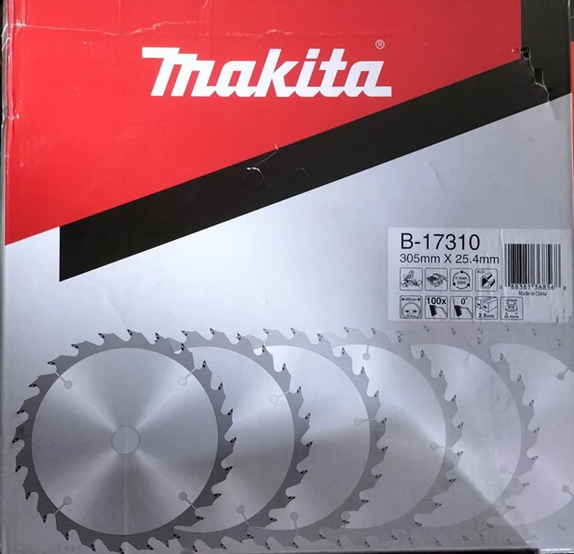 Makita B-17310 LS1216 LH1201FL LC1230 305 * 25.4 * 100T alloy aluminum saw blade