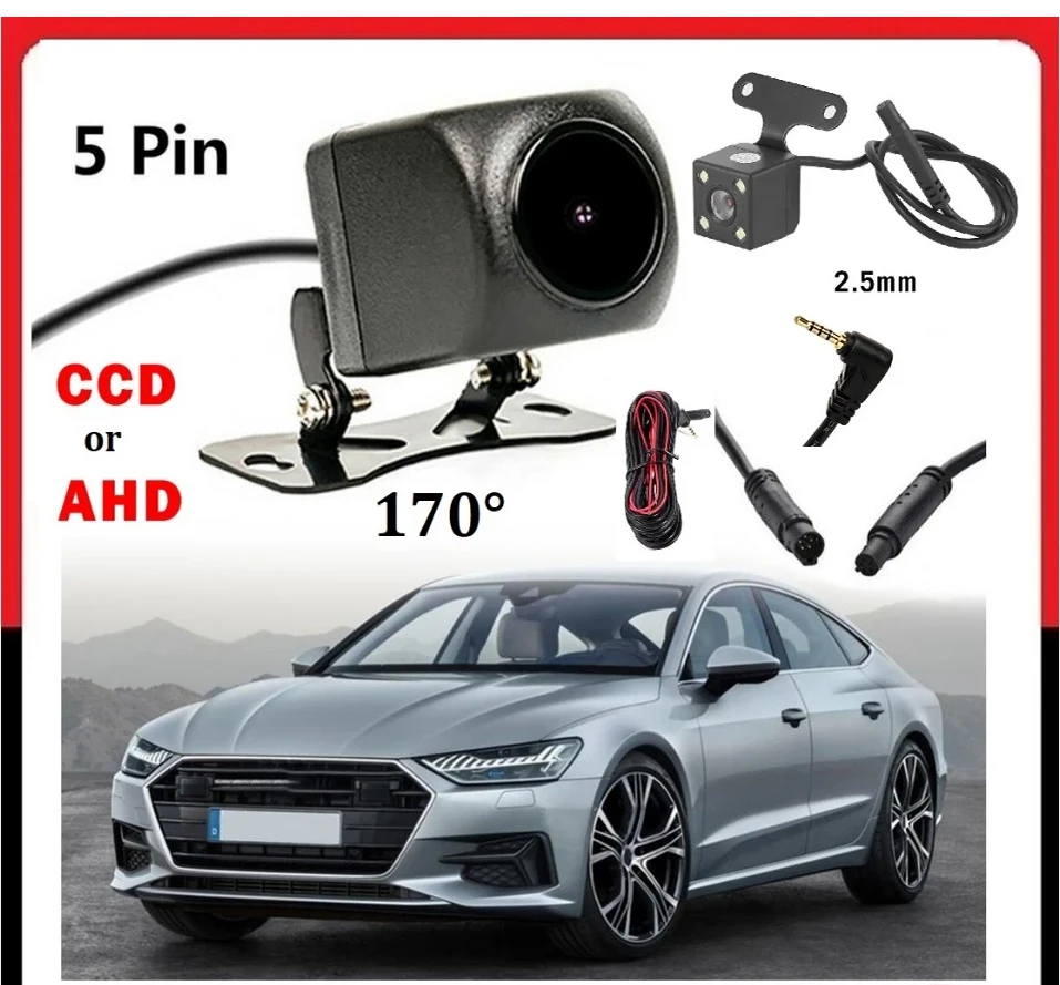 Streaming Recorder 5 pin HD Reverse 1080P rear recording photography head rearview mirror universal night vision rear image