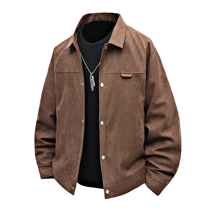 2025 Spring New High Quality Leisure Sports Fashion Versatile Deer Skin Velvet Jacket Coat