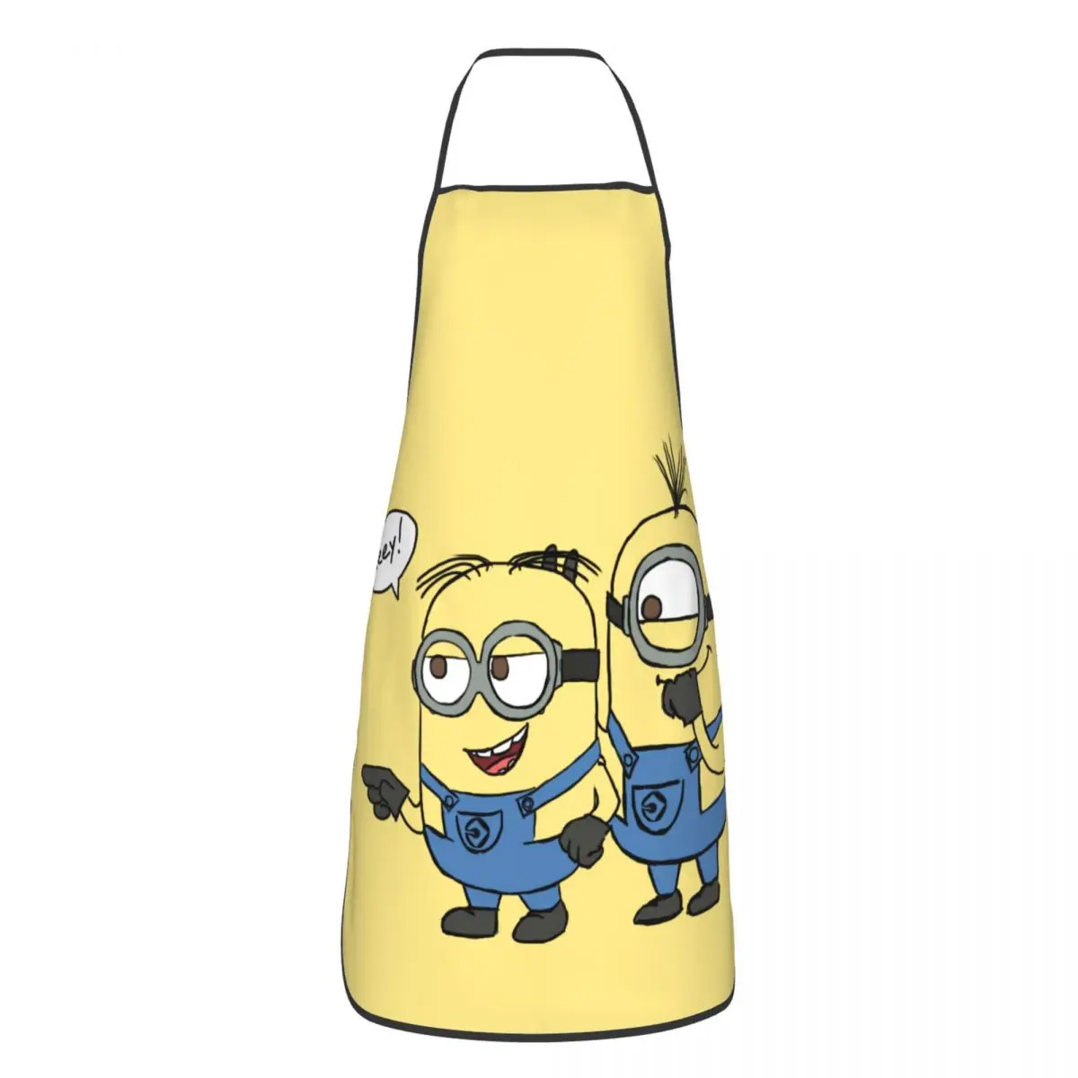 Custom Funny Minions Anime Cartoon Bib Apron Men Women Unisex Kitchen Chef Tablier Cuisine for Cooking Baking Gardening