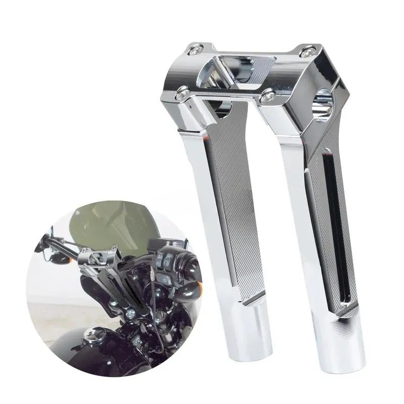Suitable for 8-inch chrome straight handle bracket for motorcycle accessories