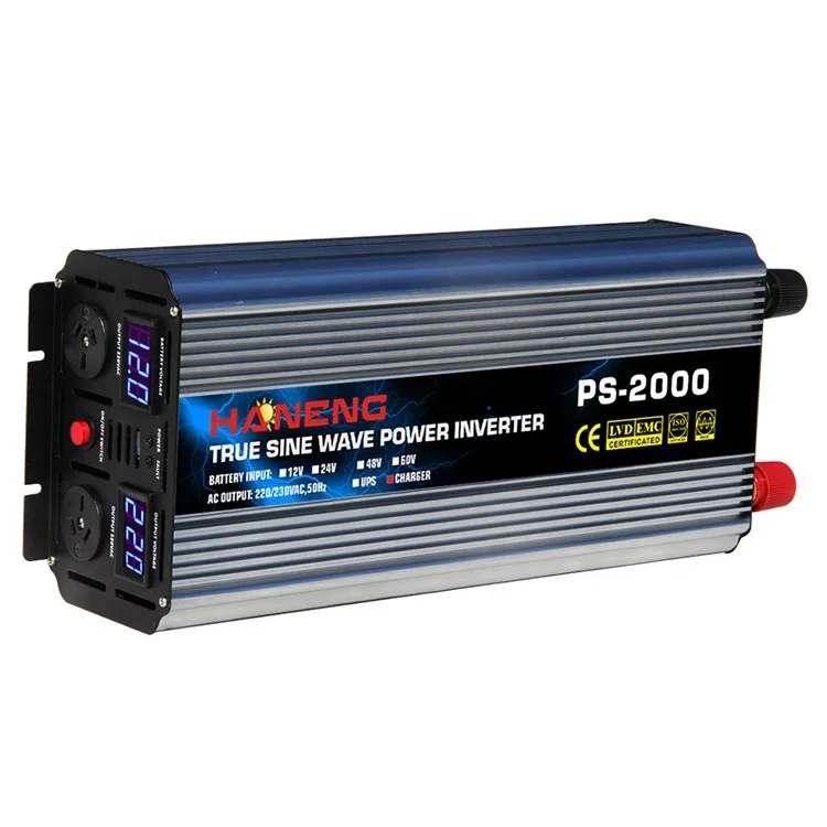 High frequency power inversor car inverter 2000w 2kw 1kw 12V 24V 48V dc to 110V 220V ac pure sine wave inverter