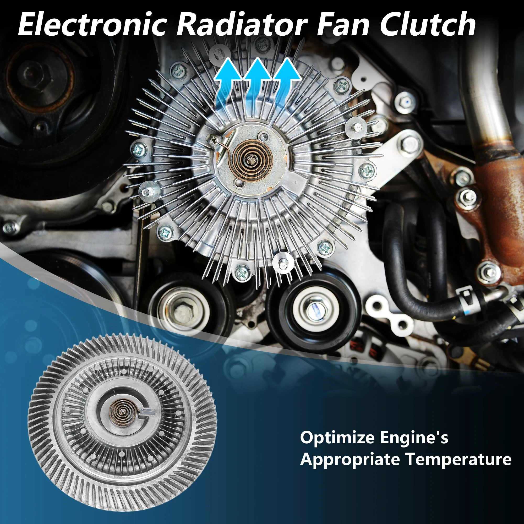 UXCELL Engine Cooling Fan Clutch for Ford F-150 V6 4.2L 1997-1999 No.52027884/52028305