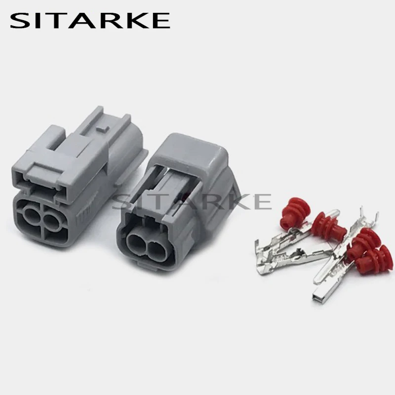 5 Sets 2 Pin Female Male Automotive Connector Engine Type Water Temperature Sensor Plug For Nissan Hyundai 6189-0772