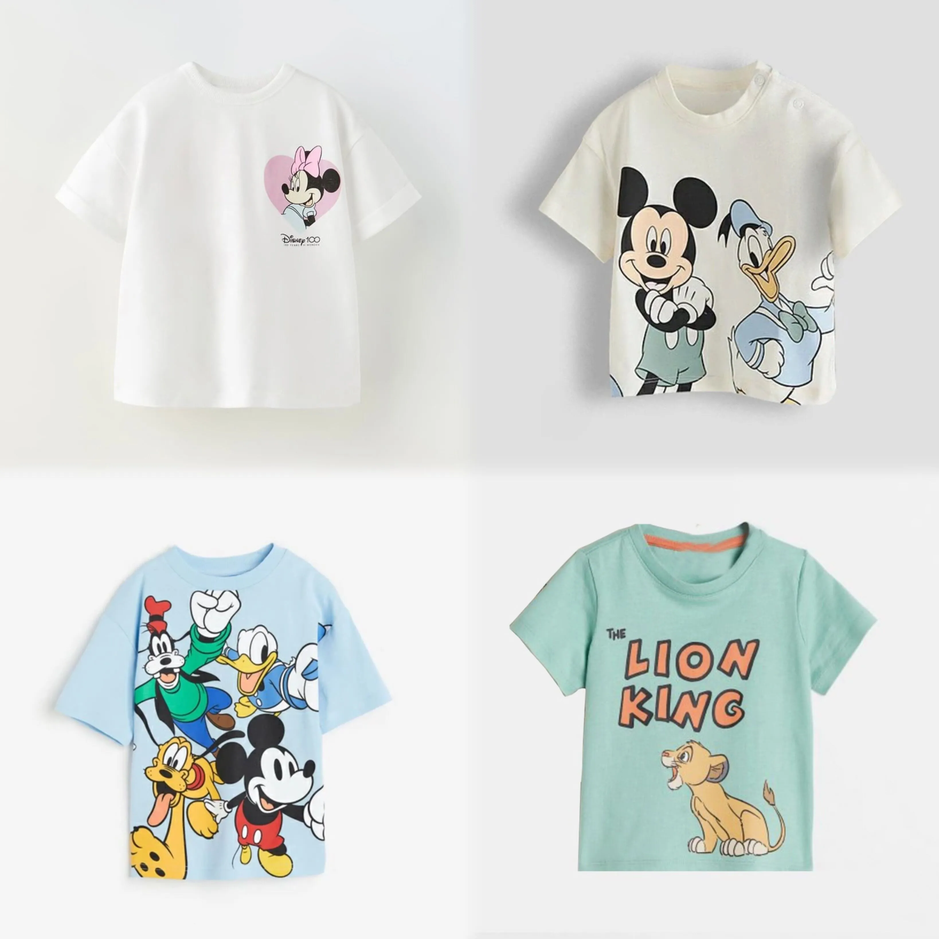 Mickey Tees Disney 2024 New Clothes For Boys And Girls Fashion Casual Loose Thin Round Neck Base Shirt Kids Short Sleeve Tees