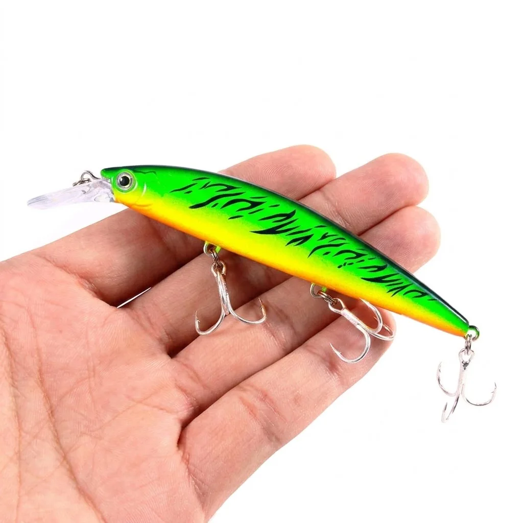Schwere Minnow-Angelköder 130mm 36,8g Weitwurf-Kunstköder Harter Wobbler für Seebarsch, Hecht, Schleppangeln und Jerkbait