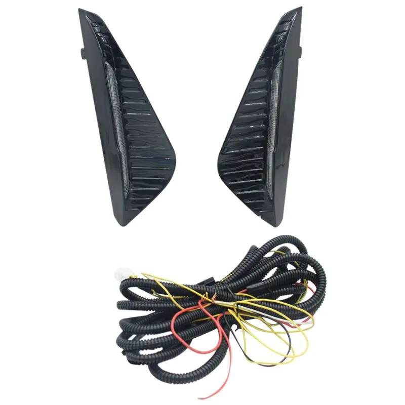 

ABHX-For Nissan Sentra Sylphy 2023 Daytime Running Light Fog Light Cover With Yellow Turn Signal