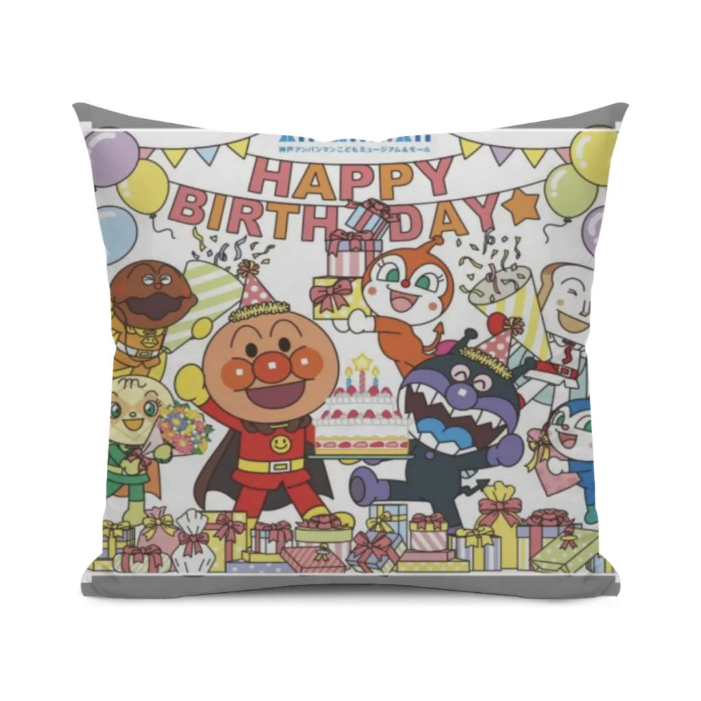 

Cute Anpanman Cartoon Cushion Cover 45x45cm Home Decor Sofa Pillow Home Pillowcase