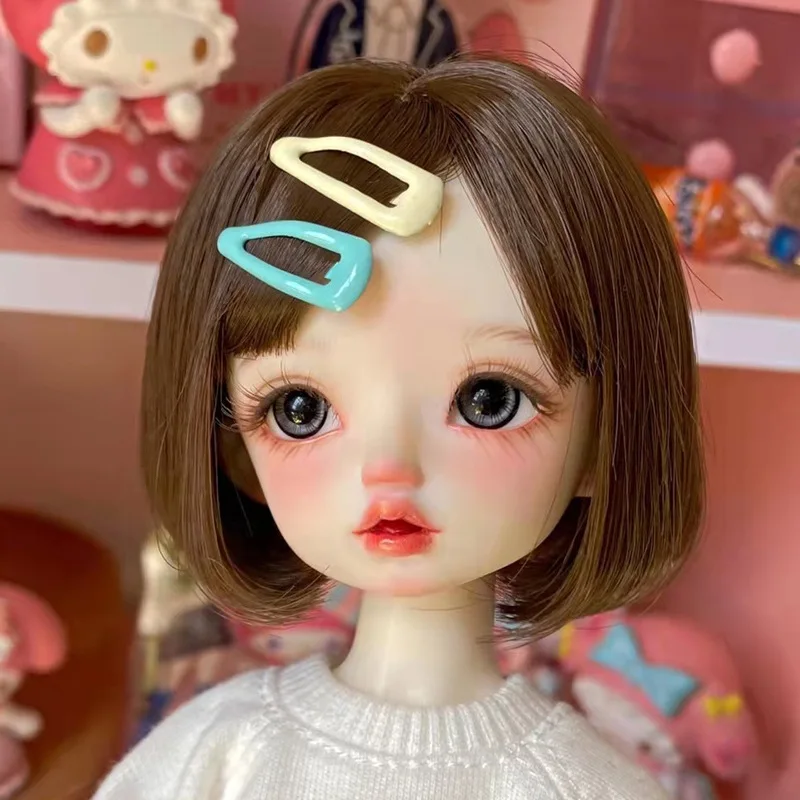 Mini pinces à cheveux mignonnes avec boîte, décoration de cheveux, accessoires de poupées, bonbons au beurre, document, épingle à cheveux, BJD OB11, 1/12, 1/6, 2cm, 10 pièces par lot