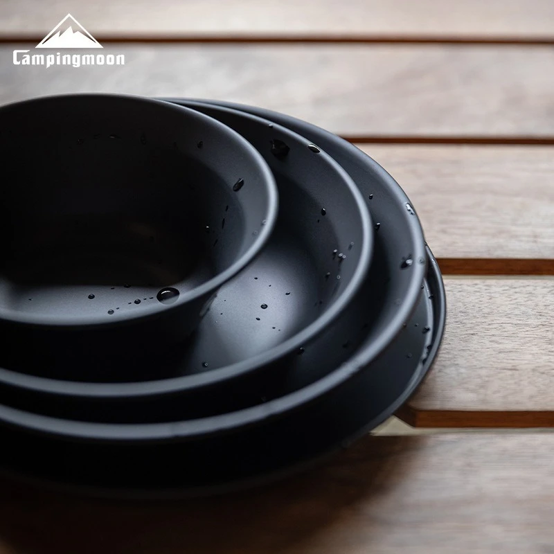 

CAMPINGMOON BKS395-3S Портативная уличная посуда с защитой от падения из нержавеющей стали и титановым покрытием, набор из 12 чаш для кемпинга