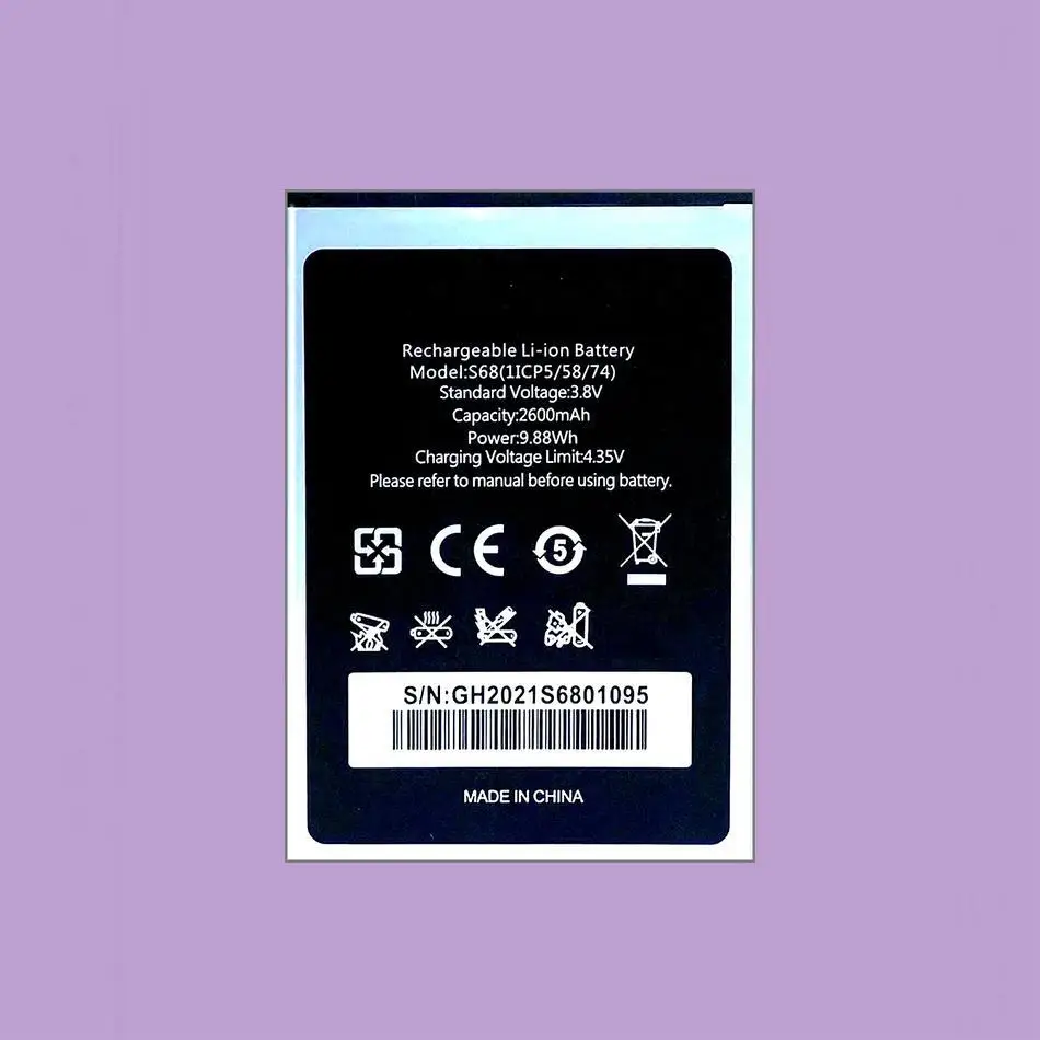 

For Oukitel S68 C16 Pro Premium Replacement Mobile Phone Battery Stable 2600Mah