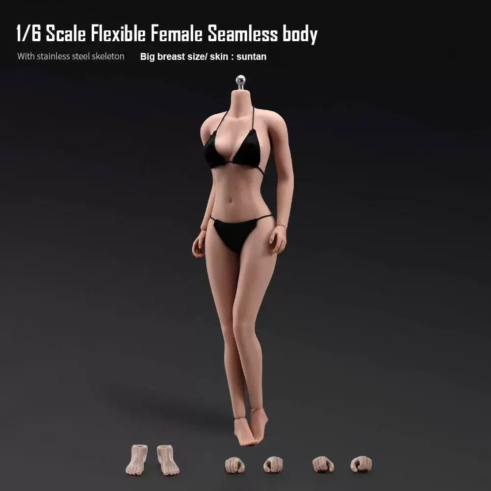 In Voorraad 1/6 Schaal Super Flexibele Vrouwelijke Naadloze Lichaam T302/303/305/306/AB001/T307 voor 12 ''Soldaat Action Figure Poppen Decor
