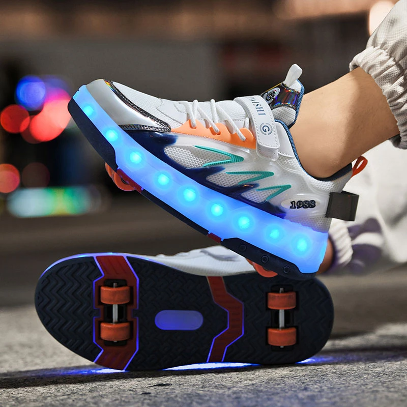 

Adult Children Roller Skates Shoes Sneakers Men with Single Wheel Double Wheel Rollers Skate Shoes Tennis Shoes