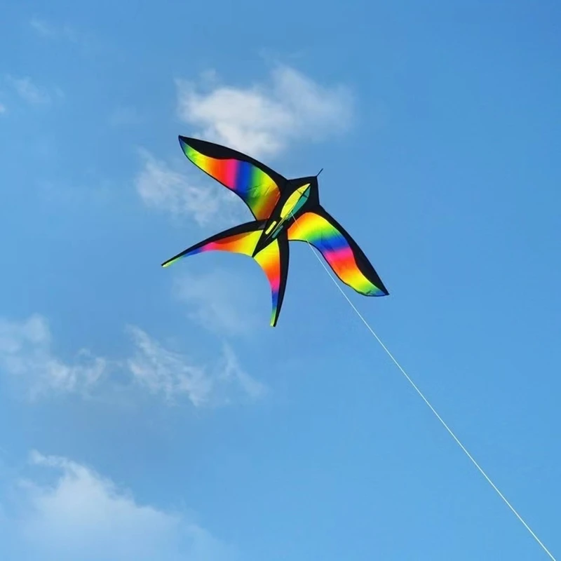 free shipping 5pcs/lot rainbow bird kites with handle line eagle kite ripstop nylon fabric weifang kite factory Outdoor game fun