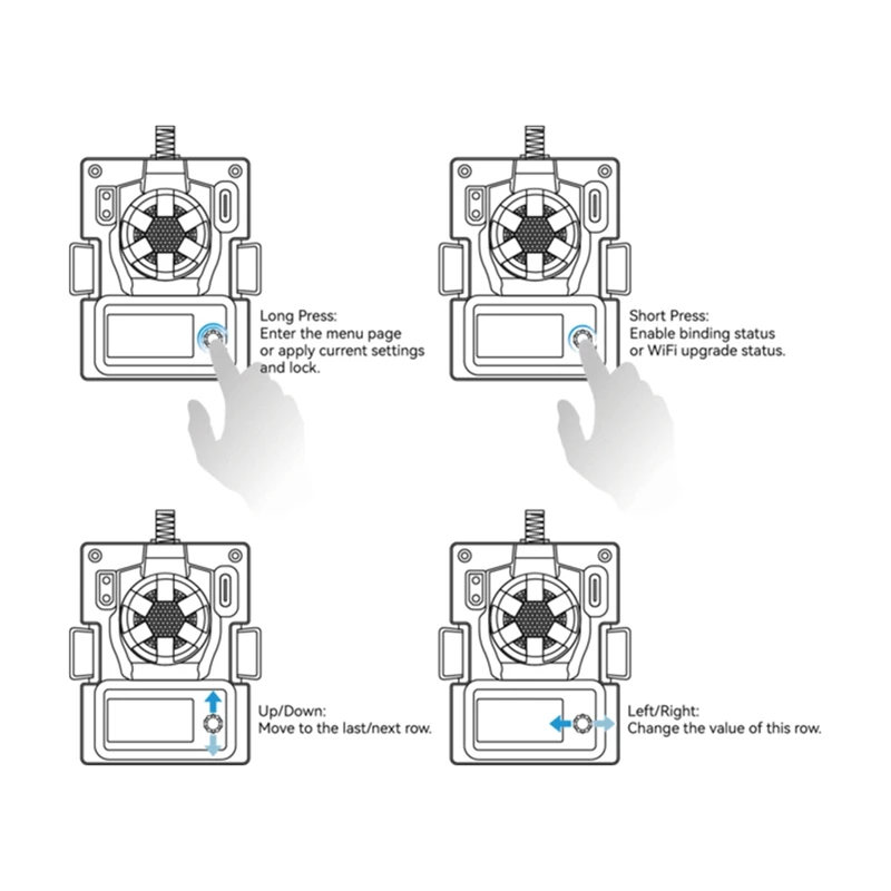 Für betafpv elrs mini tx modul 2,4 ghz oled bildschirm lüfter mini modul für tbs mambo frsky x9d einfach zu bedienen