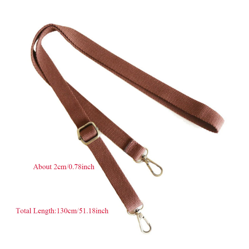 Adjustable Handbag Strap 130cm Long Replacement Women Nylon Canvas Bag Accessories Solid Color Messenger Shoulder Bag Strap New