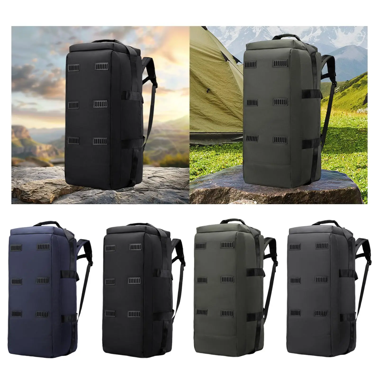 

Duffel Bag Large Capacity Shoulder Bag Waterproof Lightweight Carrier Folding Handbag for Women Outdoor Camping Travel Skiing