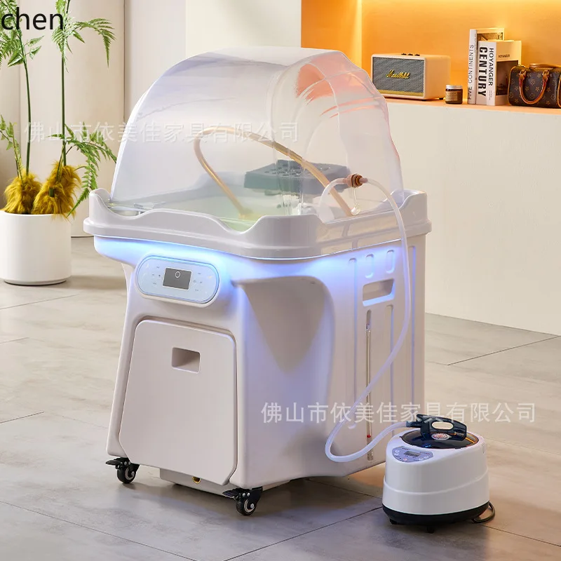 YFY Shampoo Bed Movable Ear Cleaning Hair Salon Head Device with Water Circulation Steaming Shampoo