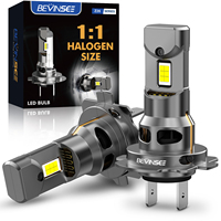 BEVINSEE 2x Ampoule LED H7 CANBUS 70W 12000LM Super Bright Turbofan Wireless Halogen Size H7 Auto Headlight Bulbs 6000K 12V