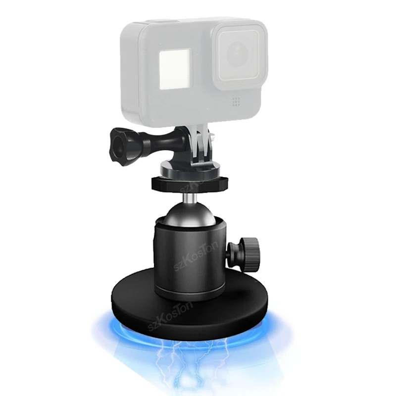 Metal Strong Magnetic Car Suction Cup Mount Camera Holder for GoPro 13 12 11 10 9 Insta360 X4 X3 GO 3S DJI OSMO Action 5 Camera