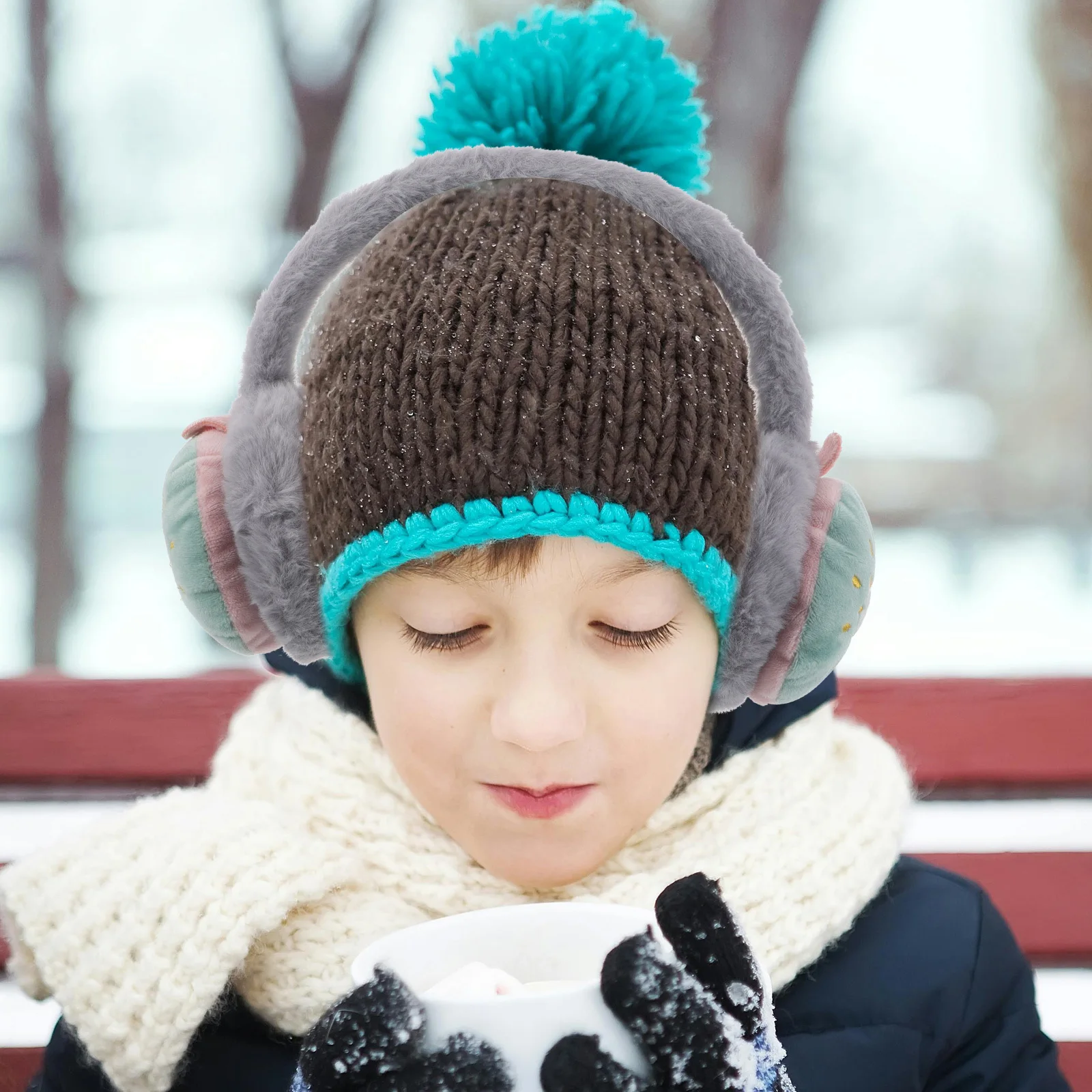 غطاء أذن شتوي لطيف - تصميم مطرز كرتوني رائع - عصابة رأس ناعمة دافئة للأذن للطقس البارد في الهواء الطلق #2