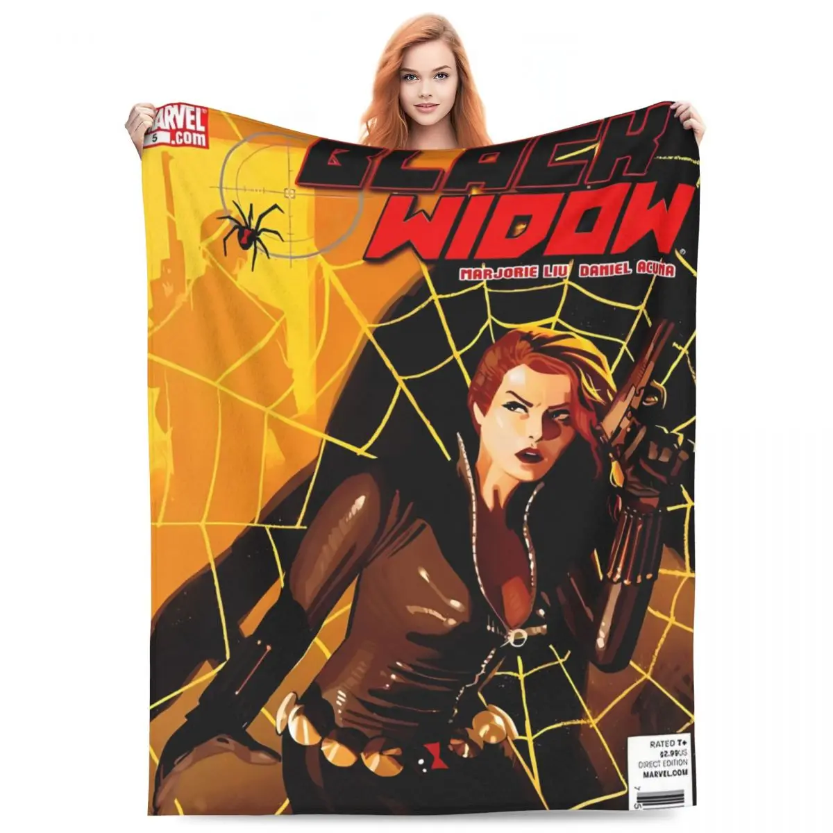 Black Widow Blanket Quality Super Soft Throw Blanket Autumn Airplane Travel Couch Chair Sofa Bed Comfortable Bedspread