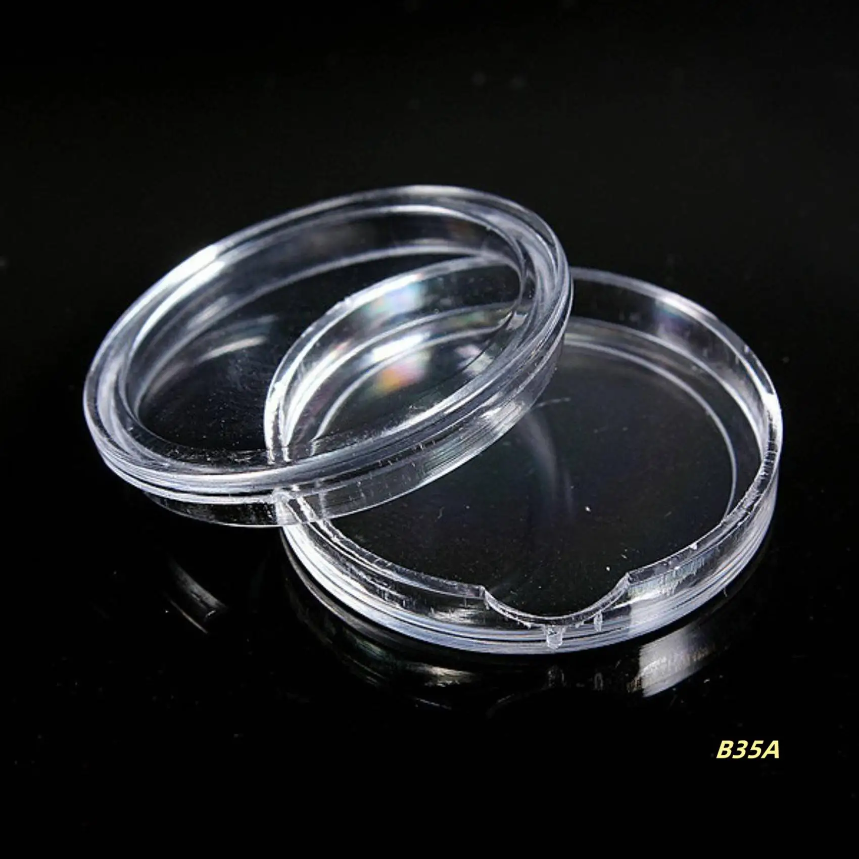

20 Pcs Small Round Transparent Plastic Coin Capsules Box 20Mm