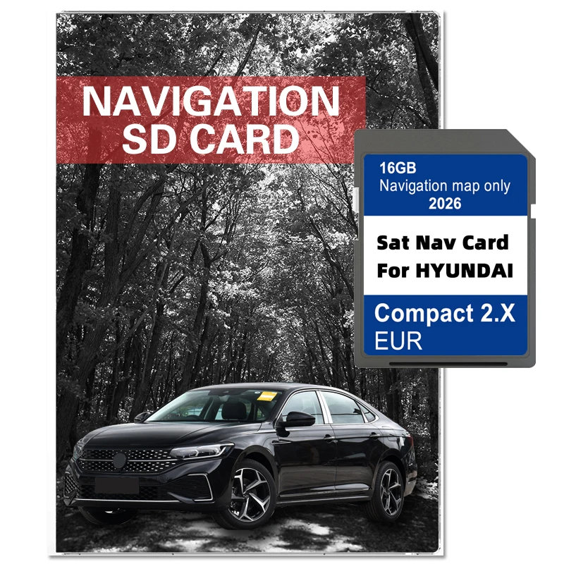 

2026 Version Maps Europe UK Navigation GEN2 for Hyundai Compact 2.X H1 i20 Santa Fe Grand Santa Fe Tucson Car SD GPS Card 16GB