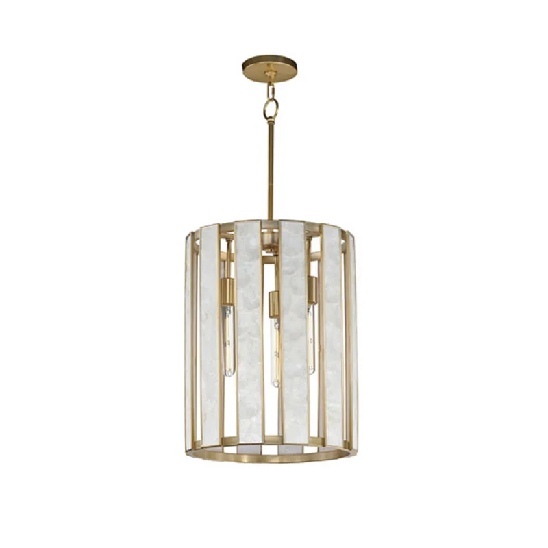 2025 New White Marble Pendant Lamp Single  Layer Metal Brass Black Gold Silver Round Dimmable Ceilings Lustre