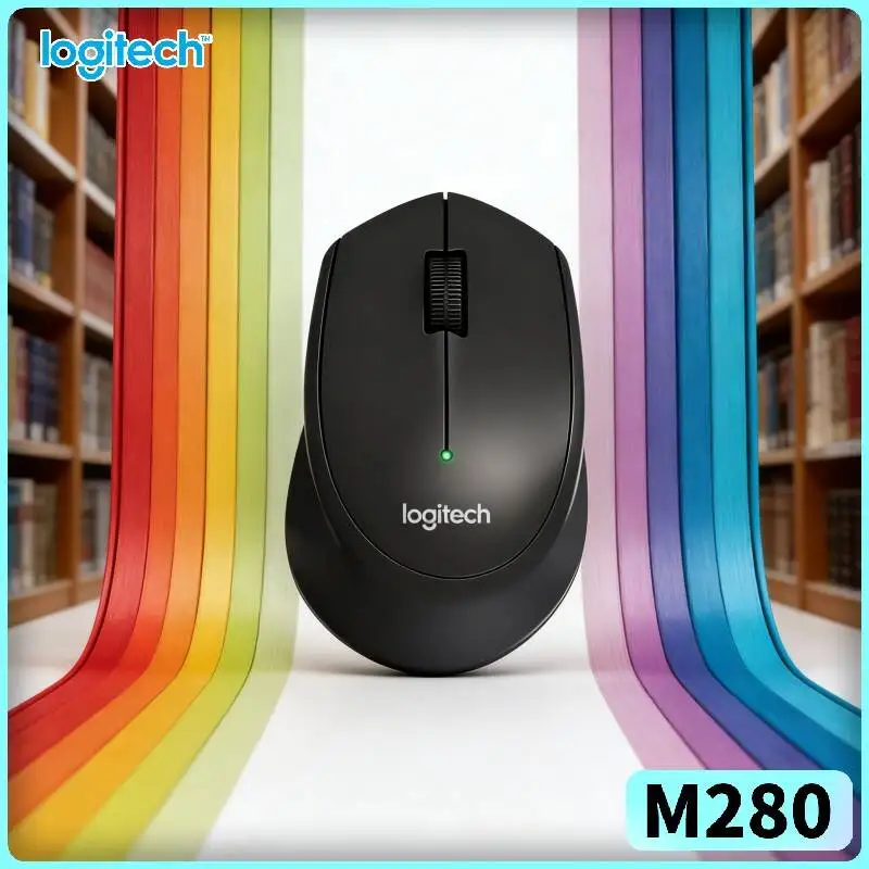 

Беспроводная эргономичная мышь Logitech M280 с бесшумным откликом, безопасным подключением на 10 м, 18-месячным сроком службы батареи, простой установкой для настольных ПК