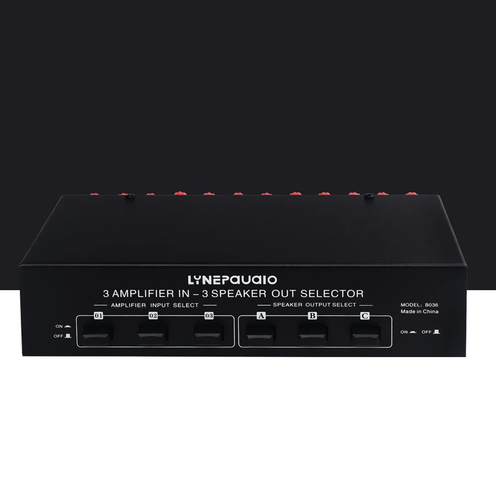 3-In-3-Out Passive Amplifier Speaker Selection Switch, Audio Switching Distributor, Comparator, Lossless Sound Quality